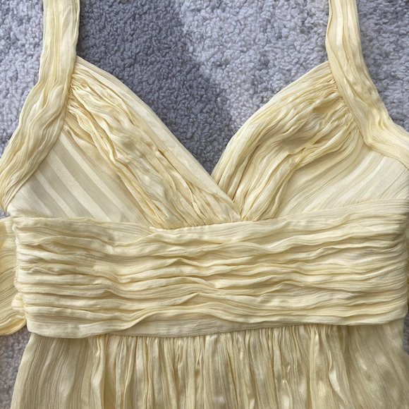 Light Yellow BCBG Max Azria Halter Dress - Picture 5 of 8